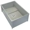 36" Mop Service Basin Commercial High-Density Composite Stainless Steel Strainer Self-Draining Mop Shelf PVC Drain Nut 2"x36"x10 1