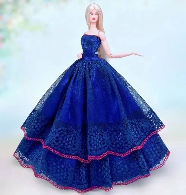 Little Spells Handmade Wedding Dress & Princess Evening Party Ball Long Gown  - Clothes for Barbie Doll Accessories (Purple) : Amazon.in: Toys & Games