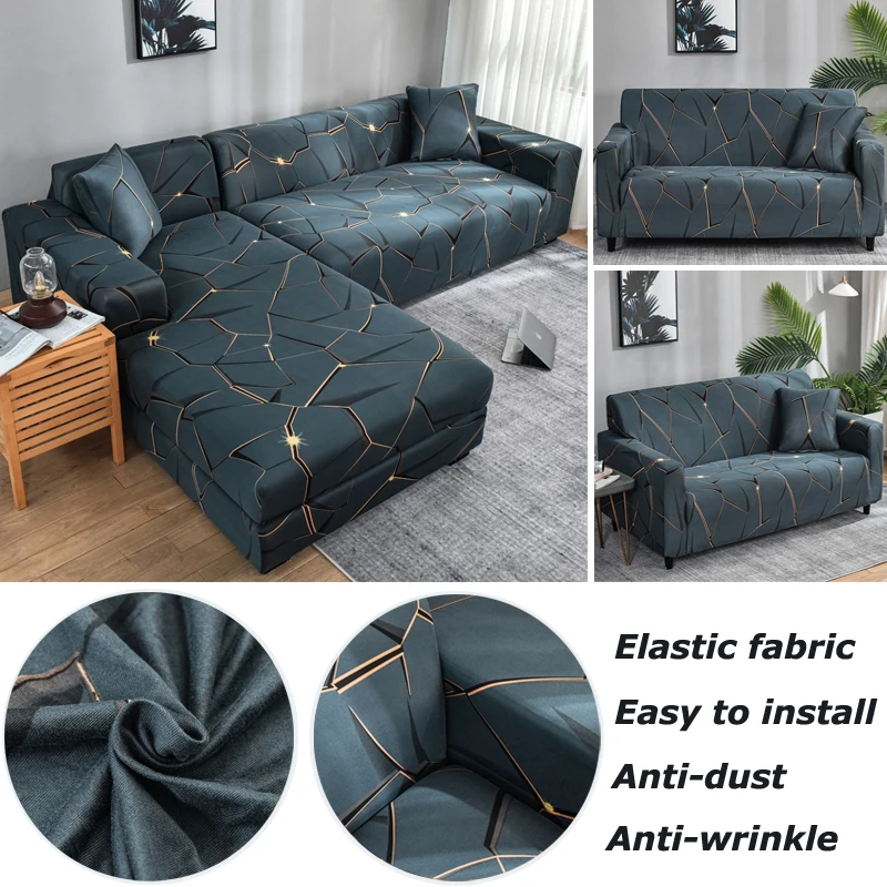 Elastic Sofa Cover for Living Room 1/2/3/4 Seater L-Shaped Corner Stretch for Couch Armchair chair cover sofa cover