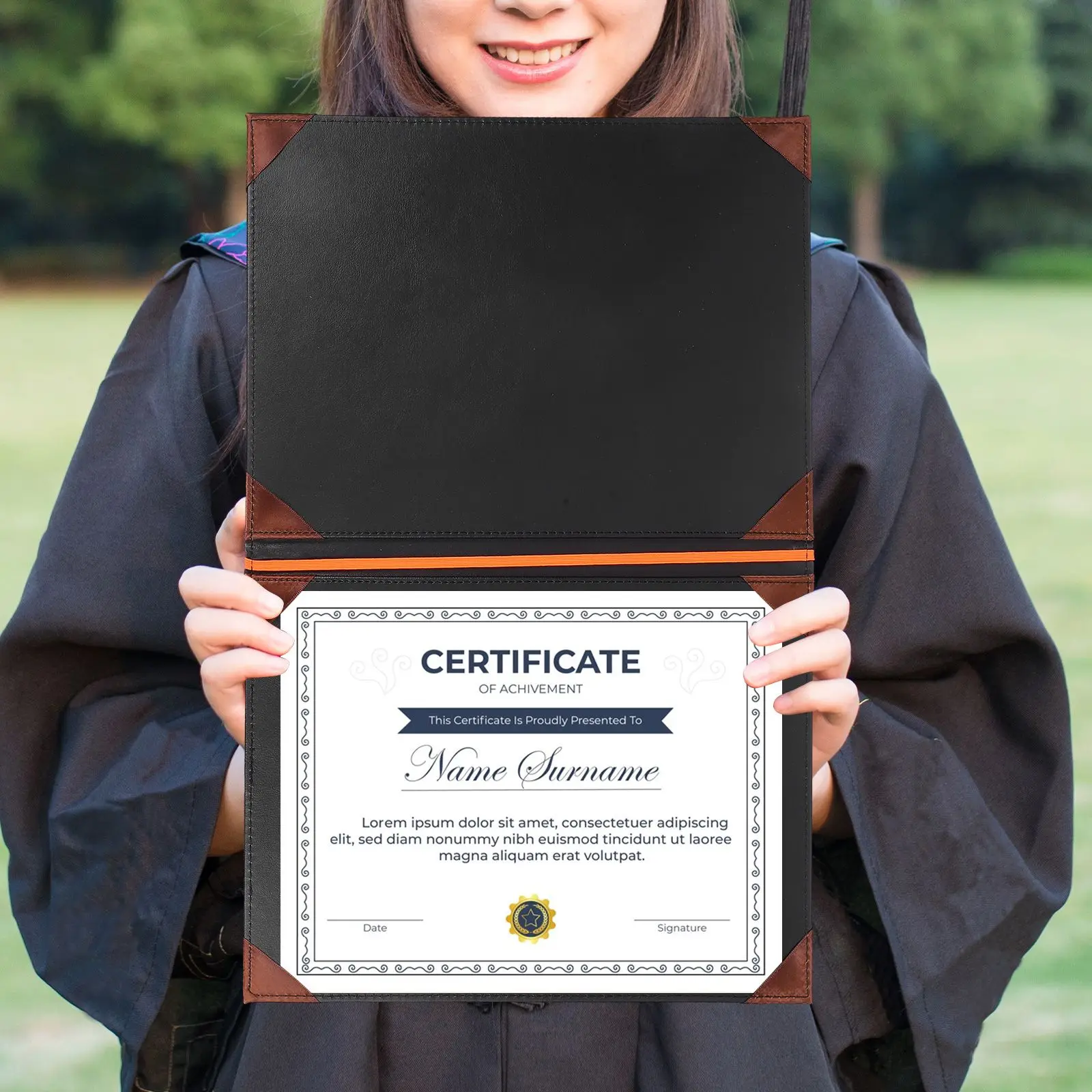 Diploma Cover Document Folder For Graduation Folders Birth Wedding Certificate Holder College Accessories ganizer - 3