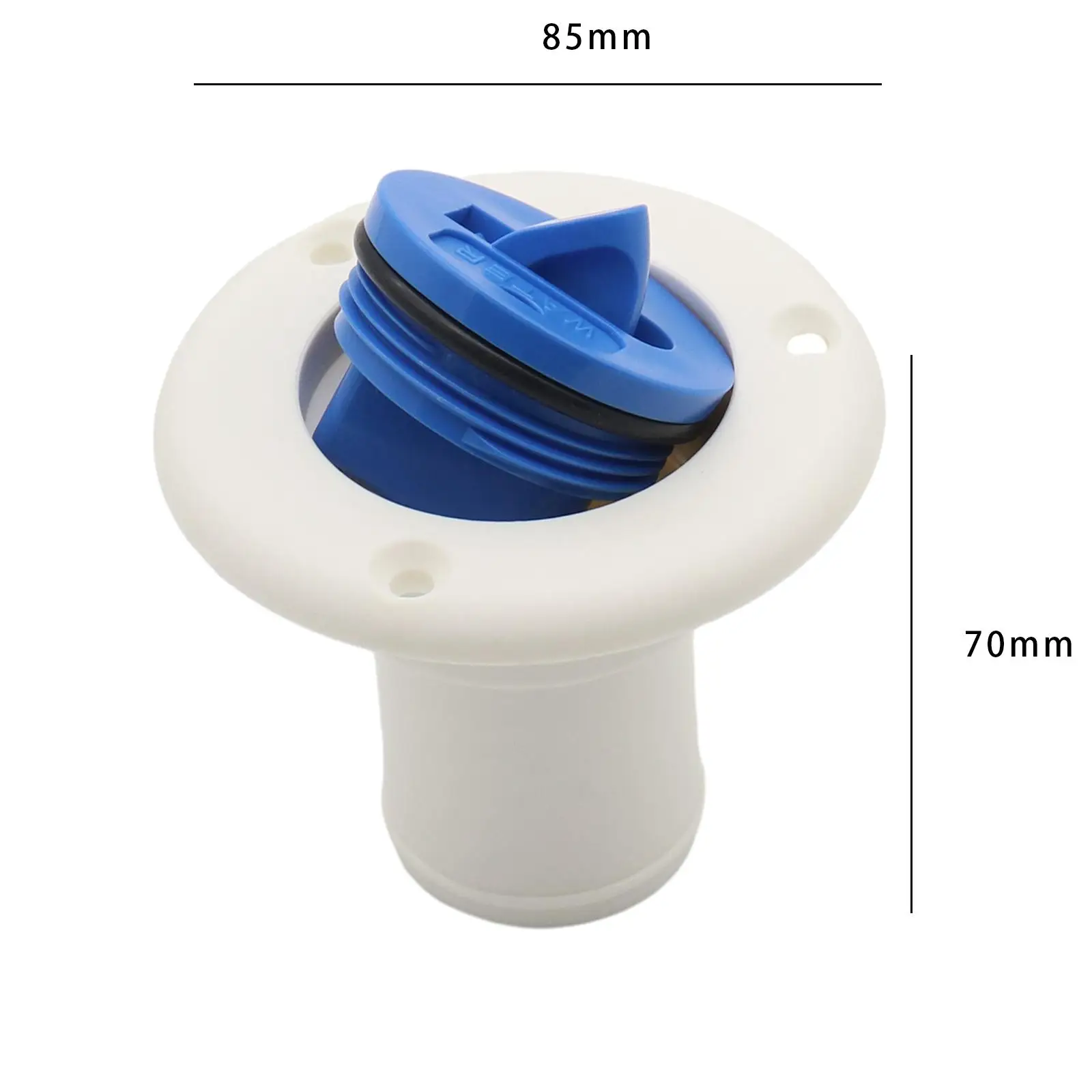 RV Fresh Water Fill Hatch Inlet Nylon Sturdy Durable Round Replacement Parts Universal for Trailer Camper Boat Accessory