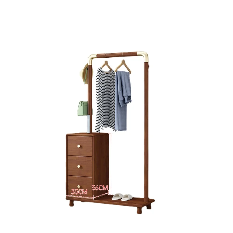 

YY Floor Bedroom Storage Modern Minimalist Pannier Bag Simple Rack with Light