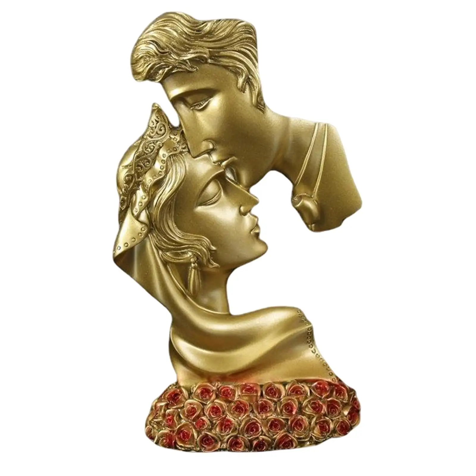 Vintage Arenito Casal Beijando Amante Estátua Home Decor Escultura Presente De Casamento 