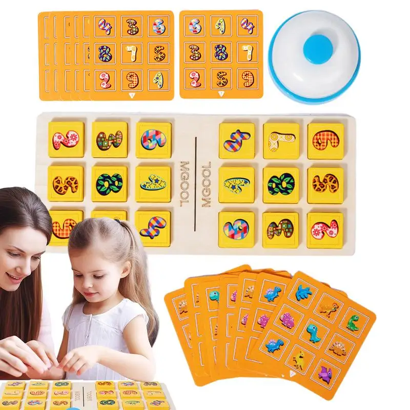 

Wooden Matching Game Board Games With Dinosaur Theme Smooth And Durable Wooden Matching Game Fun For Children Boys Girls
