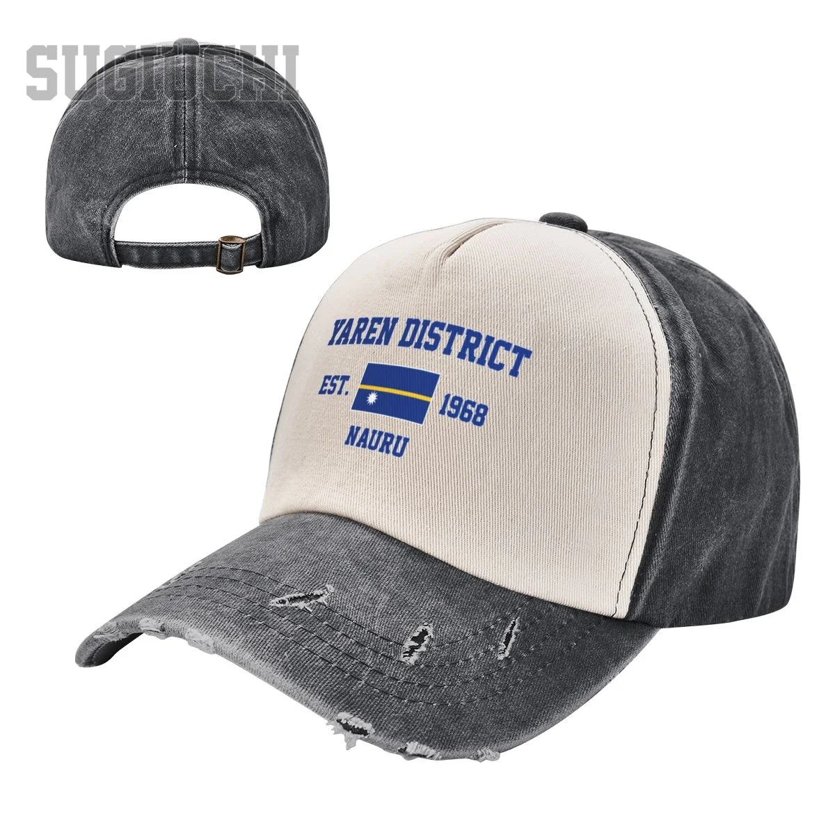 

Unisex Baseball Cap Nauru EST.1968 Yaren District Capital Men Women Vintage Hats Washed Cotton Trucker Gift