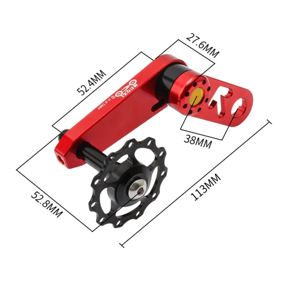 Aluminum Alloy Bike Chain Guide Hollow design Adjustable Chain Stabilizer Jockey Wheel Rust-proof Single Speed Chain Tensioner