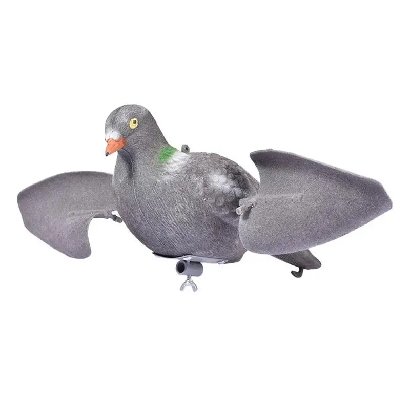 Leurre colombe volant réaliste à propulsion éolienne - Appât de chasse peint pour jardin et extérieur