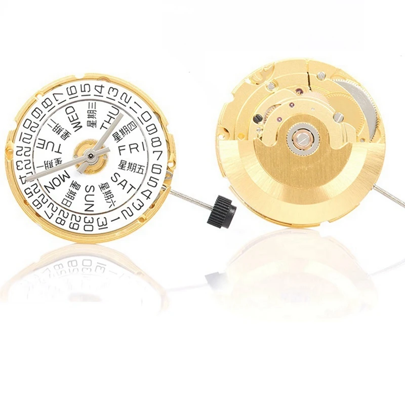 

2X 2836 Watch Movement 2836 Gold Movement With Week Plate+Calendar Plate High-Precision Automatic Mechanical Movement