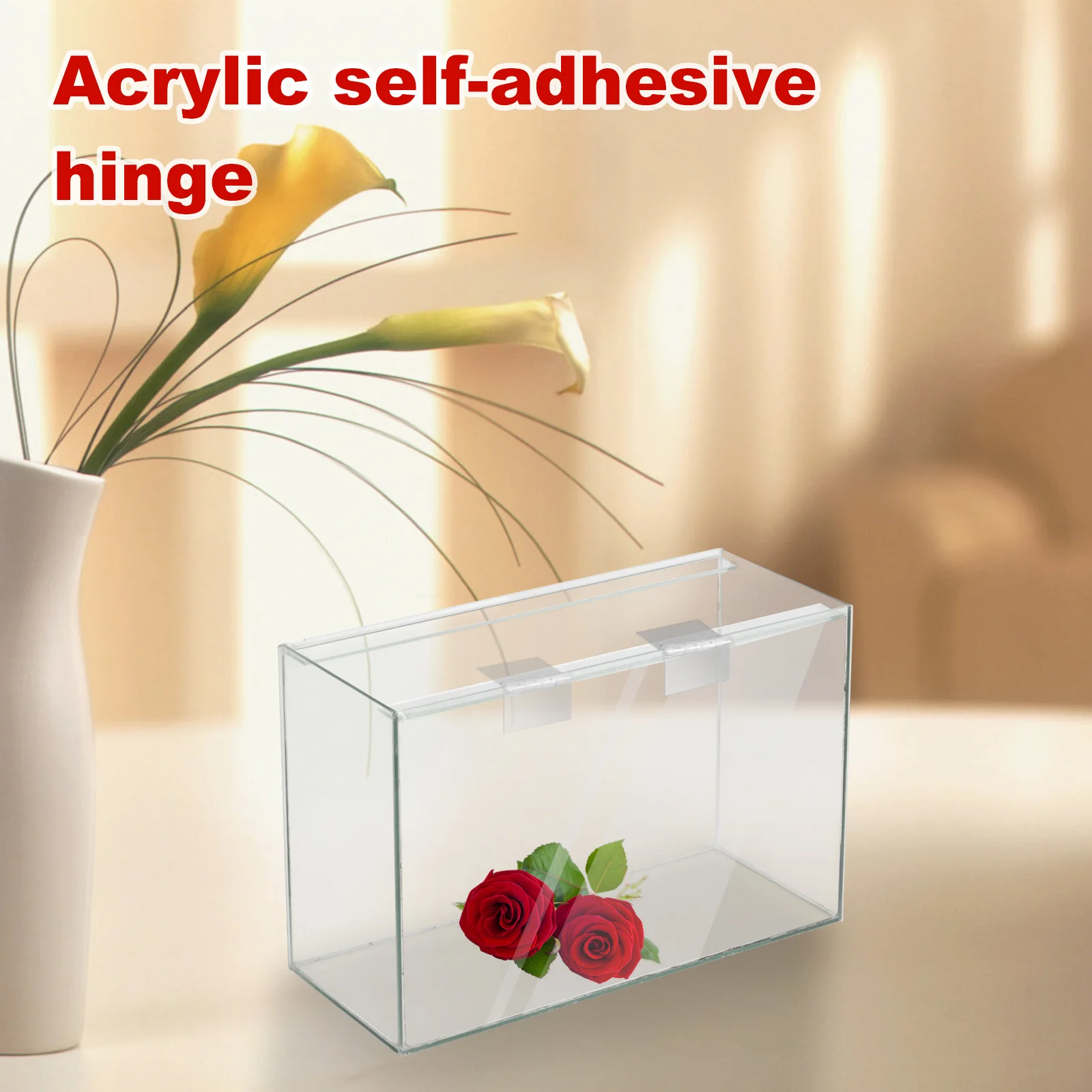 Acrylic Clear Mini Hinges Self-Adhesive Folding Hinge Tools for Cabinet Drawer Furniture DIY Display Stand 30x35mm 20PCS/Set stainless steel hinges,door hinges,plastic hinges