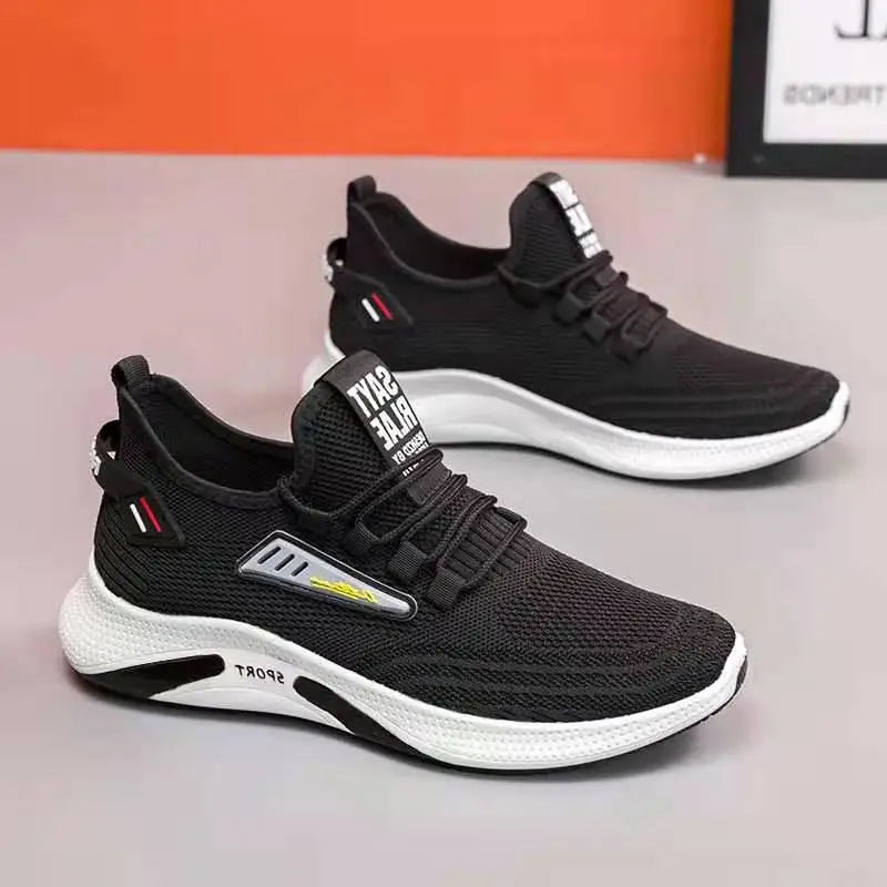 

Мужские кроссовки с мягкой подошвой, сетчатые дышащие кроссовки в Корейском стиле, повседневная обувь для бега, Новинка лета 2023
