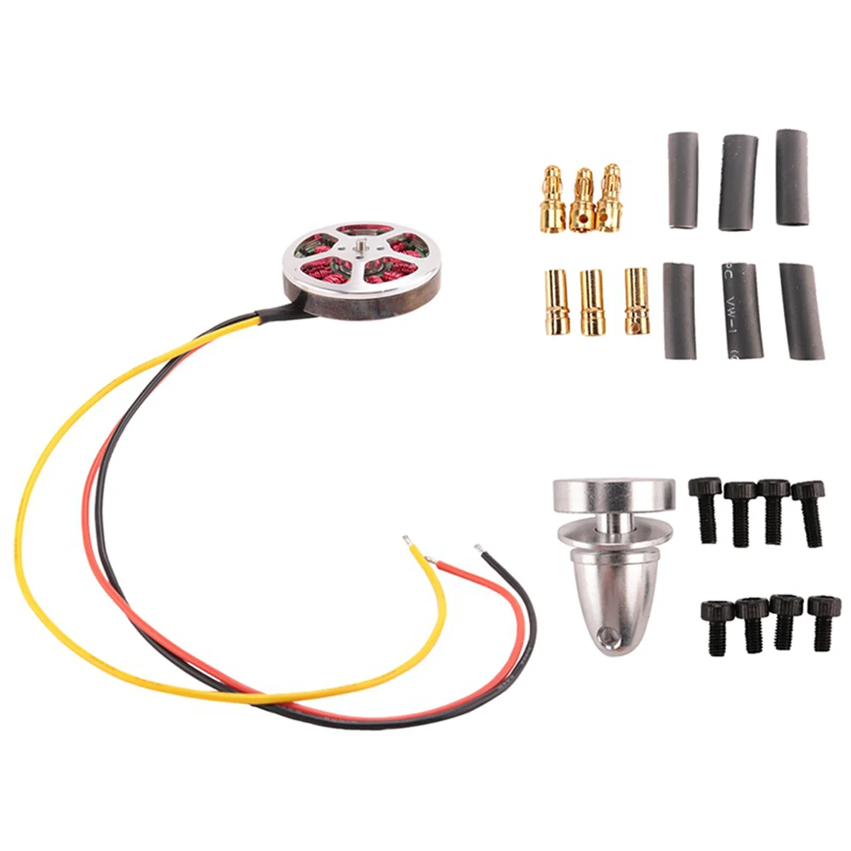 Gros plan sur le rotor du Moteur Brushless 5010 750KV pour Drone RC, avec aimants et pales en rotation.