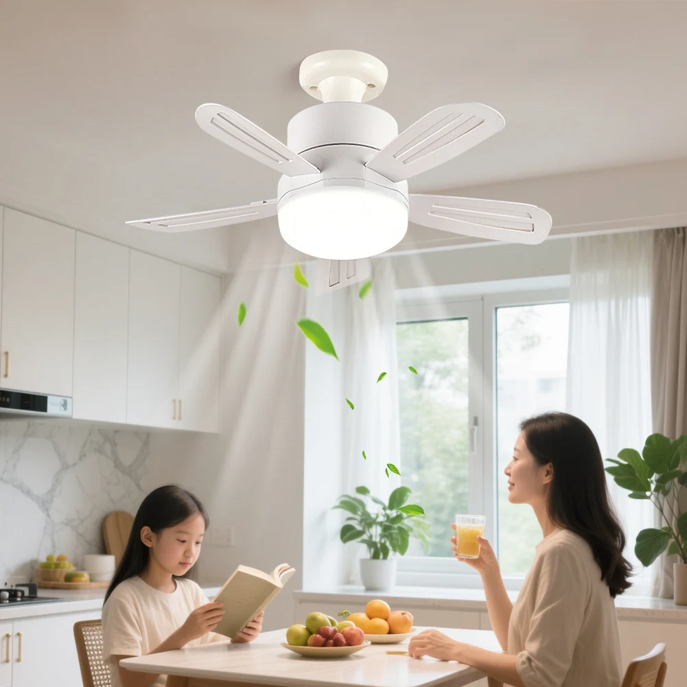 Plastic LED Ceiling Fan Light with Remote Control