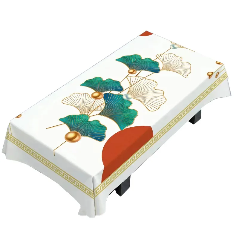 Waterproof Oil Proof and Wash Free Rectangular High-end Living Room Coffee Table Cloth Anti Slip Coffee Table Tablecloth