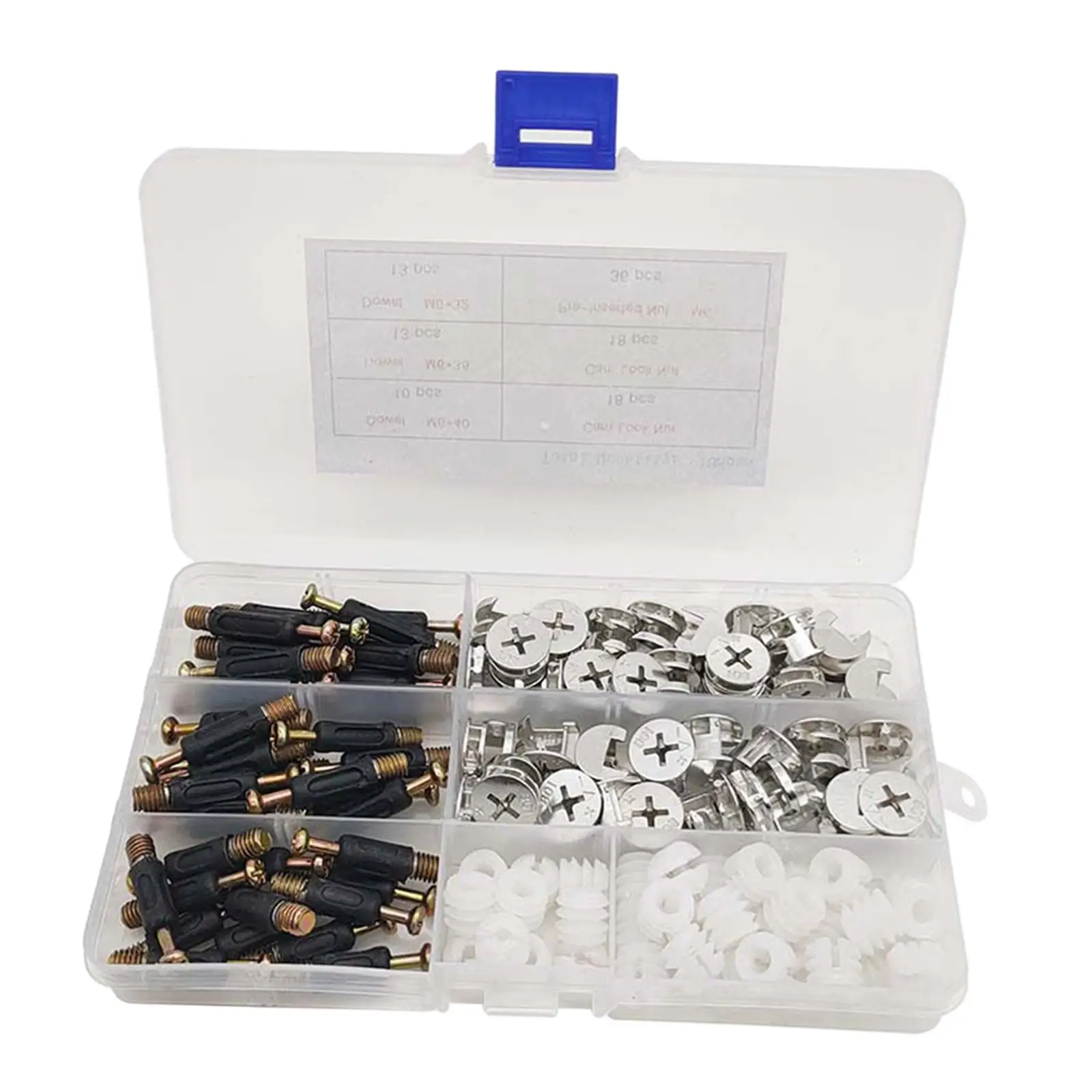 108 Pieces Furniture Connecting Hardware Set cam Lock Nut cam Screw Eccentric Wheel Nut 3 in 1 for Wardrobe Splicing Cabinet