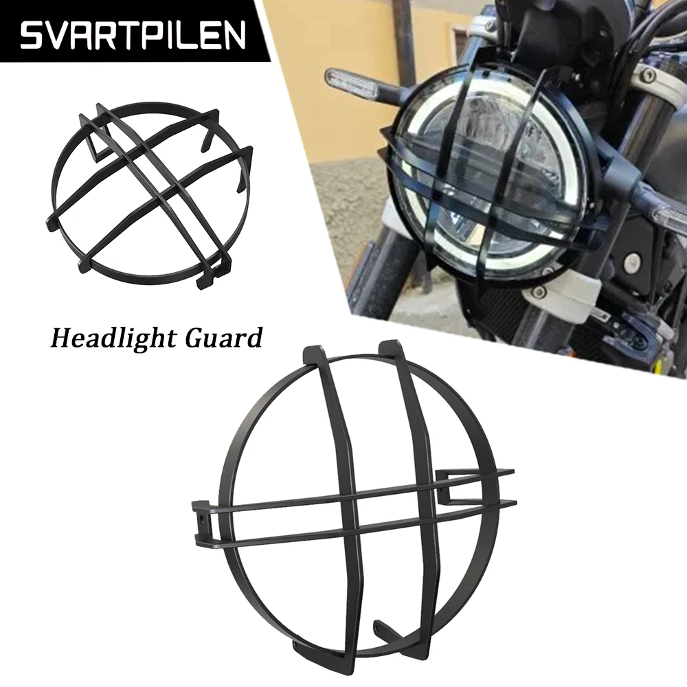 

2023 Motorcycle Accessories Protector Headlight Guards Aluminum Front Lamp Head Light For HUSQVARNA SVARTPILEN 401 250 2017-2022