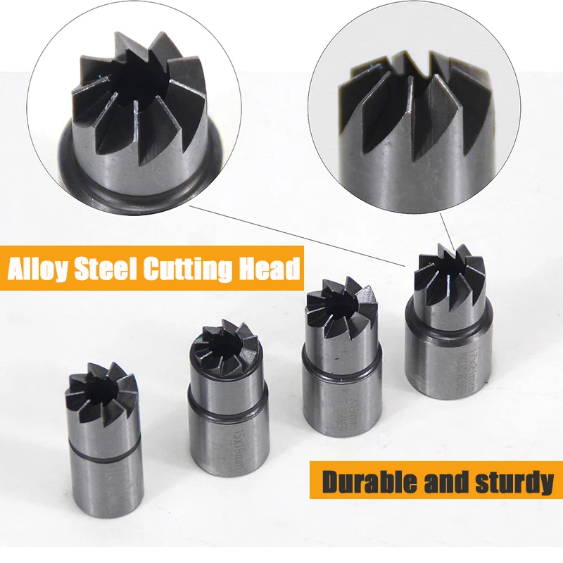 Diesel Injector Seat Cutter Tool Kit Carbon Cutting Cleaner Tool Set Flat Angled Reamer Hex Key 5PCS for Mercedes-Benz