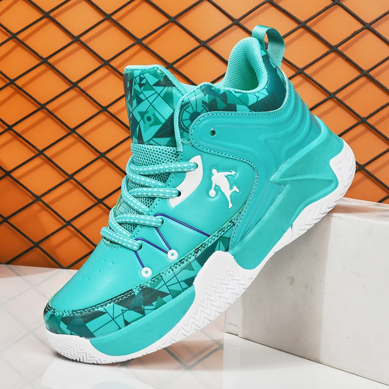 

Leather Basketball Shoes For Children Outdoor High Top Casual Sports Shoes Boys Girls Fashion Non-slip Basketball Sneakers Kids