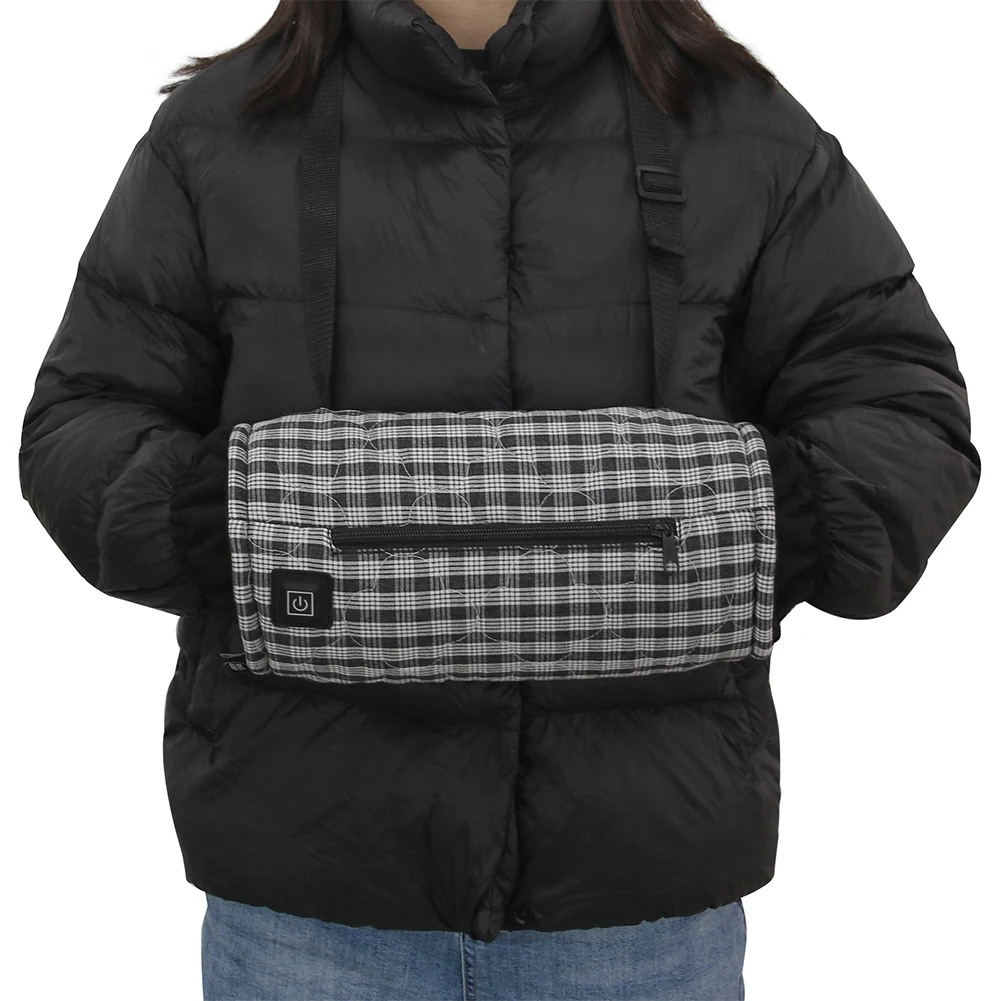 Heated Pouch USB Charging Heated Hand Muff 3-Gear Temperature Control Adjustable Hand Warmer for Winter Outdoor Golf Photography