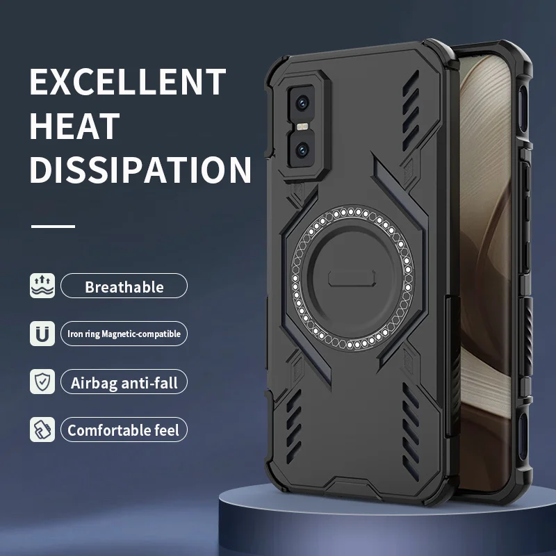 Lens Protection Heat Dissipation Case with Magnetic Wireless Charging Shell