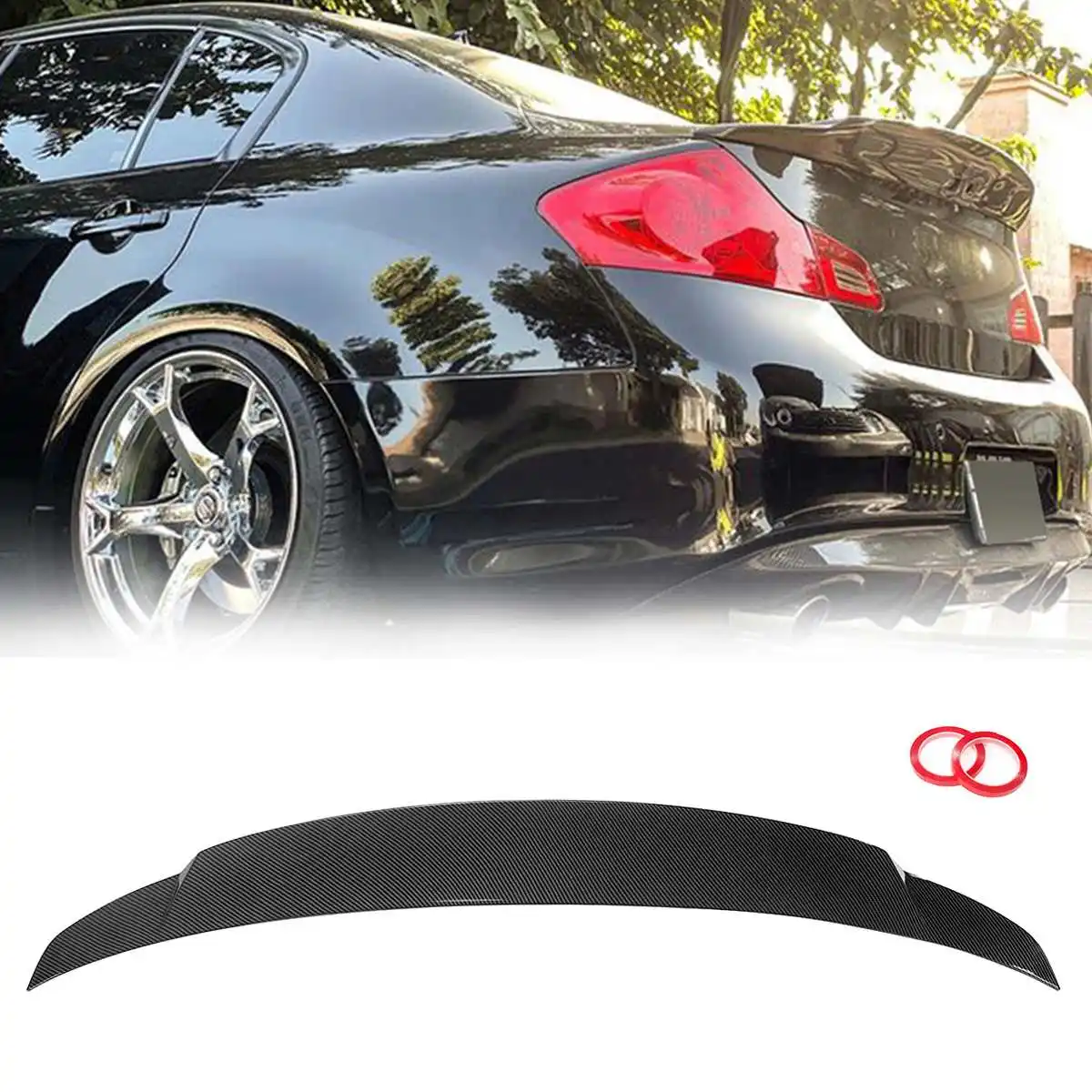 

New Car Rear Spoiler Wing Extension Rear Wing Spoiler Lip Fits For Infiniti G25 G35 G37 4 Door 2006 - 2013 Rear Trunk Boot Lip