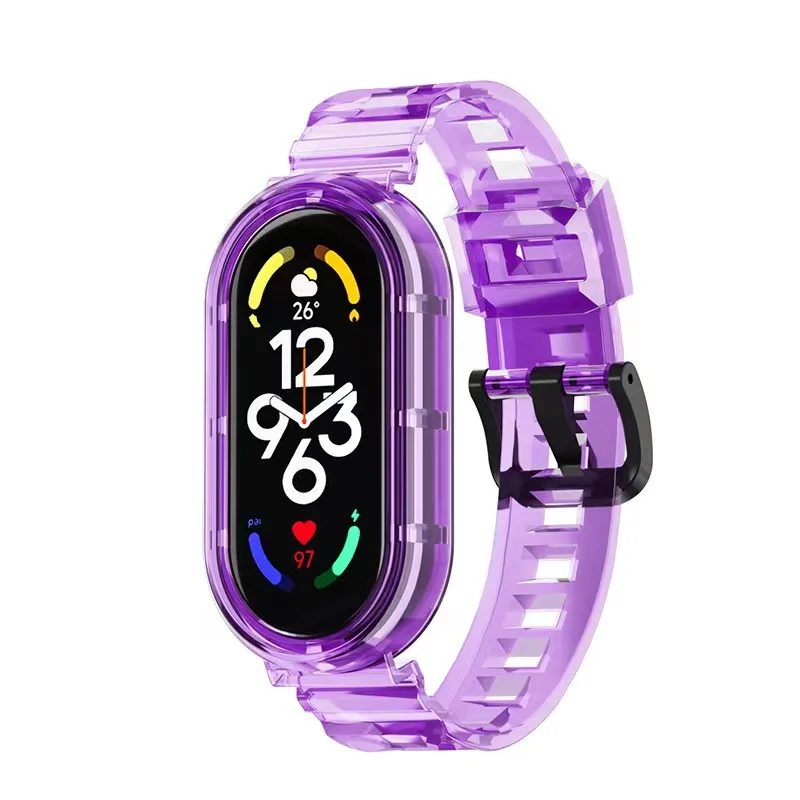 Clear TPU Strap for Mi Band - Sweatproof Soft Sport Wristband Accessories