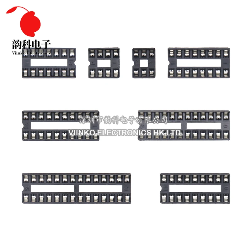 Assorted Pack of 10 Precision DIP IC Sockets - Various Pin Configurations