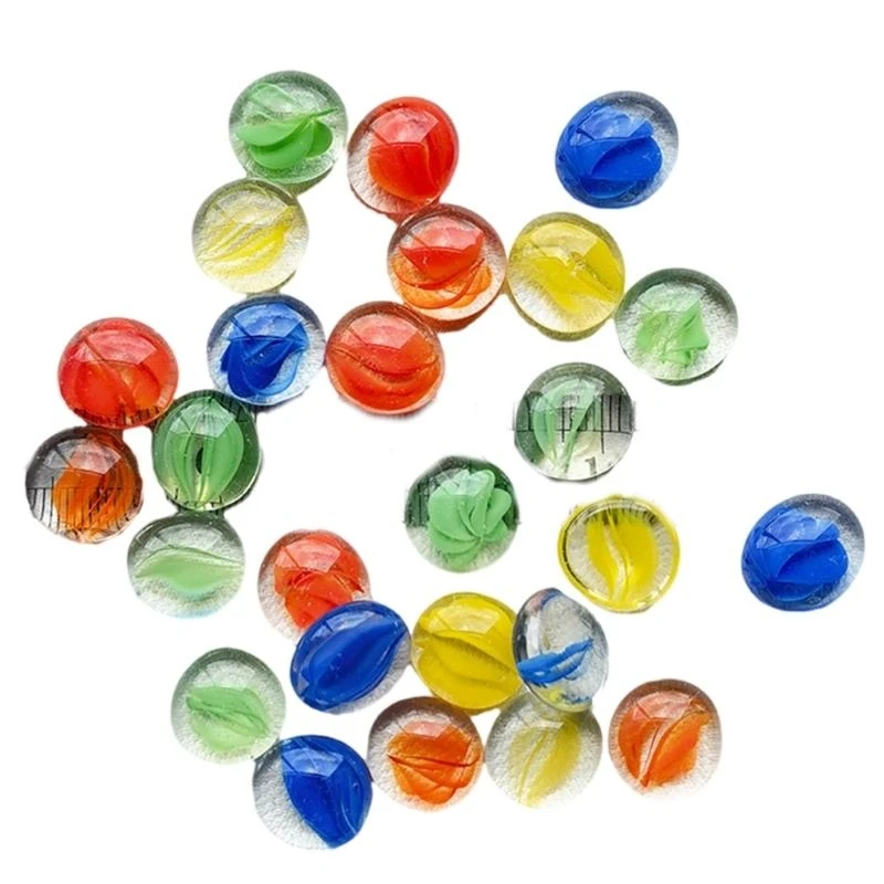 2.2pound Colorful Glass Beads Flat Bottom Marble Beads for Craft Project Flower Vase and Home Decors and Art Supply K2WE