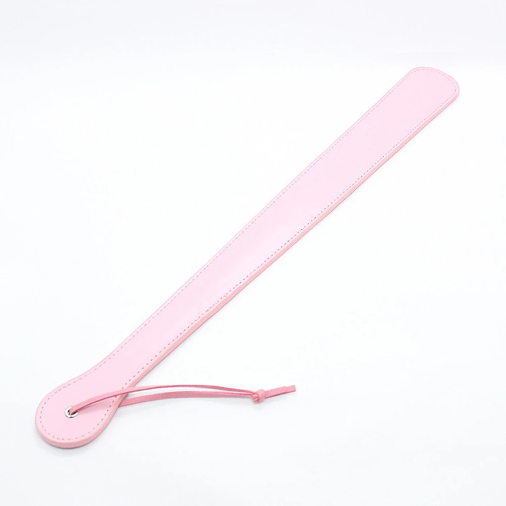 Equestrian Whip Riding Accessories 48CM PU Leather Paddle Riding Crop Flogger Horsewhips Bat Spikes Leather Spanking Paddle Slapper Whip for Horse Training