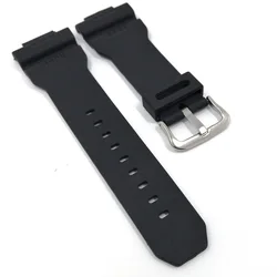 Waterproof Silicone Sport Replacement Watchband - 28x16mm Strap - 16mm (Black)