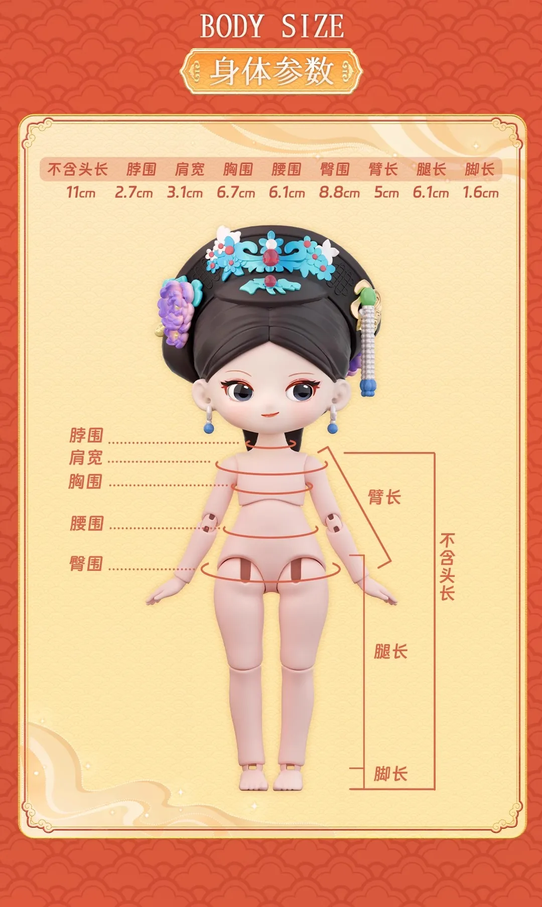 Authentische SIMONTOYS Zhen Huan Legend 1/12 BJD-Puppe, Blindbox, bewegliche Figur, Sammlerstück, Geschenk für Mädchen, Geburtstagskollektion – Detail 10