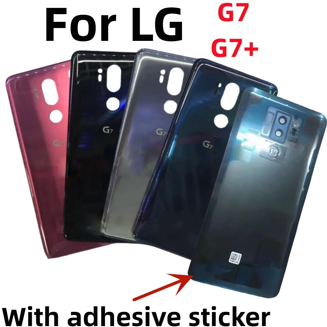 

Стеклянная Черная Крышка батарейного отсека для LG G7 G7 + G7Plus G7ThinQ G710 LMG710ULM, задняя крышка телефона, задняя крышка, задняя крышка