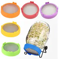 Wide Mouth Plastic Mason Jarhipping Seed Crop Germination for Jar Plant Sprouting Lid Food Grade Mesh Sprout Cover for Maso L8O1 1