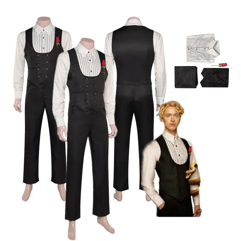 

Coriolanus Snow Cosplay Costume Movie Hunger Cos Game Disguise Adult Men Fantasia Uniform Outfits Halloween Carnival Party Suit