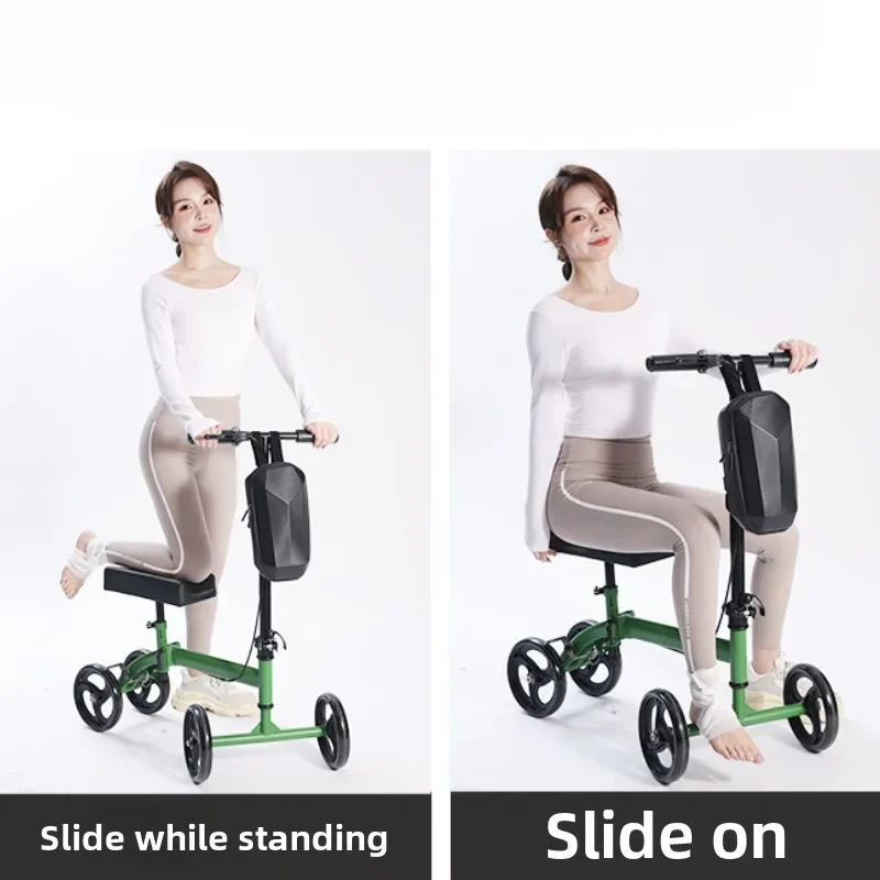 New Elderly Walking Walker with Brake, Foot Fracture Assisted Walker, Disability Smooth Walker, Foldable Comfort Walker