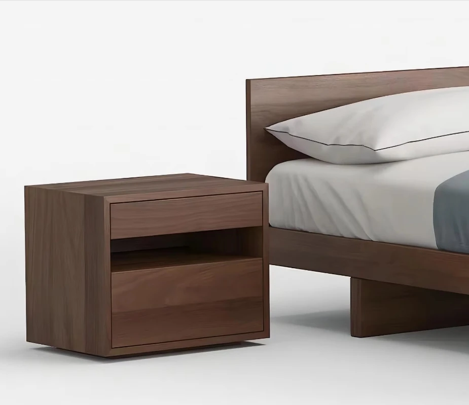 Classical wooden storage cabinet bedside table bedroom storage cabinet bedside small bedroom simple design