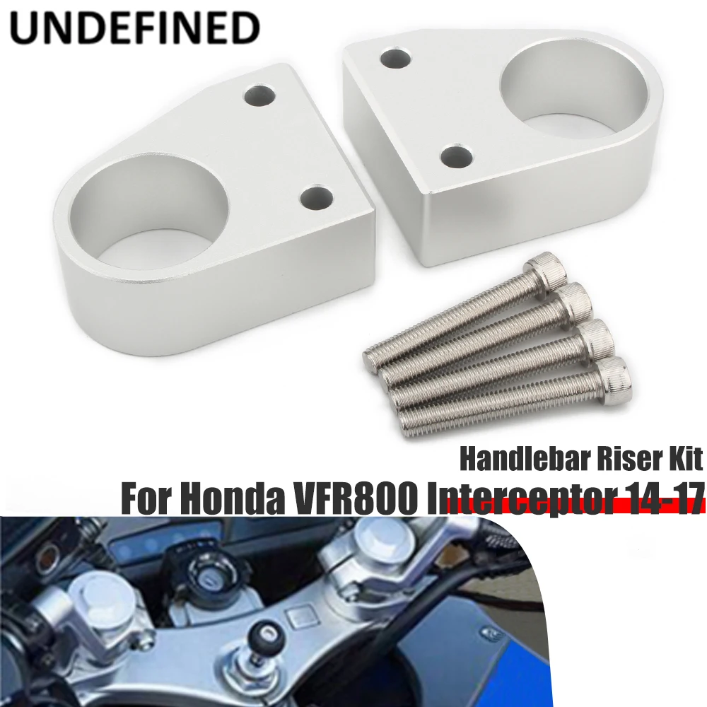 

Handlebar Riser Kit CNC Handle Bar Spacer Base Mount Clamps For Honda VFR800 Interceptor 2014 2015 2016 2017 2018 Motorcycle