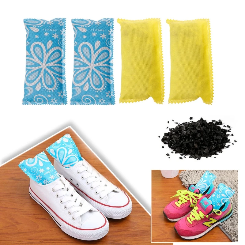 Shoes Deodorizer Bag Carbon Odor Bamboo Charcoal Air Purifiers T21C 2Pc bamboo charcoal air purifier activated charcoal odor absorber bamboo charcoal odor absorber