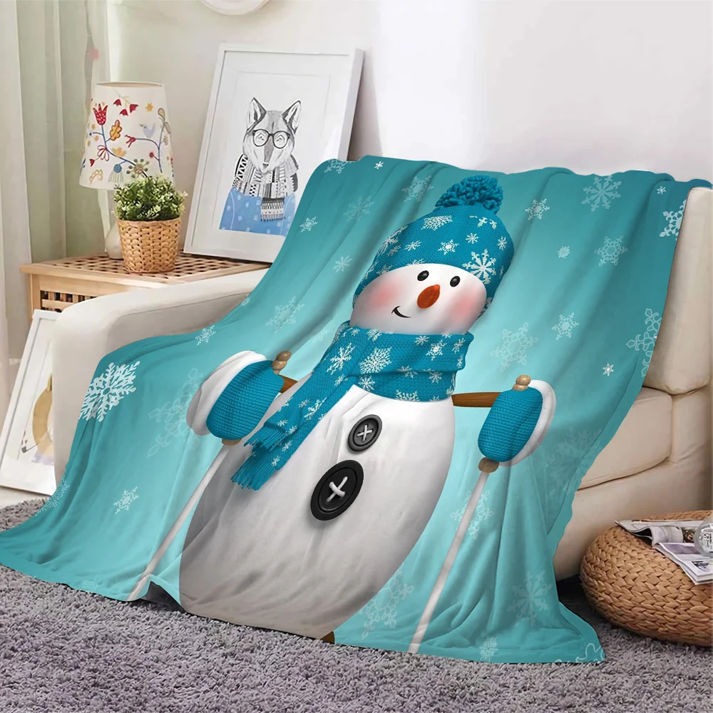 

CLOOCL Popular Fashion Blanket Cute Cartoon Snowman Hug Pattern 3D Printed Flannel Blanket Winter Keep Warm Adult Kid Blanket