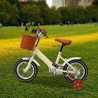 Vélo pour enfants de 12 pouces, vélo d'apprentissage à pédales en acier au carbone blanc pour 2-4 ans, capacité de charge de 40kg 5
