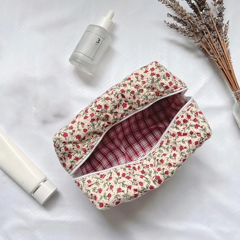 Cosmetic Bag Women Floral Makeup Case Organizer Korean Flower Printed Women Cosmetic Pouch Travel Toiletry Bag Beauty Case 6