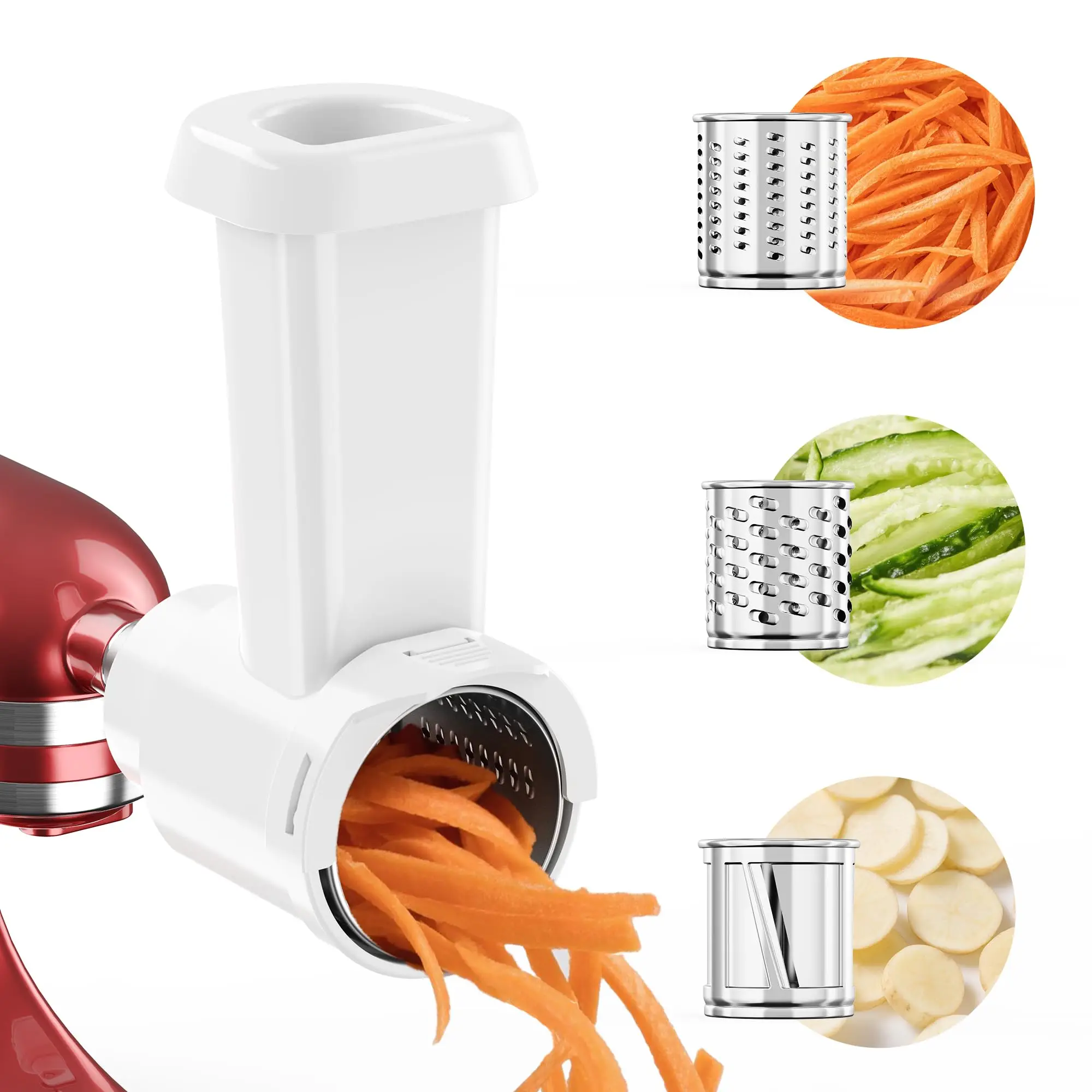 Fatiador de vegetais para cozinha, acessório, fatiador, triturador, compatível com acessórios kitchenaid, acessório para ralador de queijo