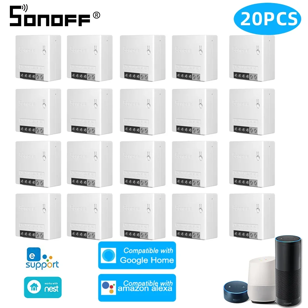 Sonoff Mini R2 10A Smart Switch Interruttore Della Luce Wifi Per L'Automazione Domestica Intelligente Funziona Con Amazon Alexa Google Home Assistant 