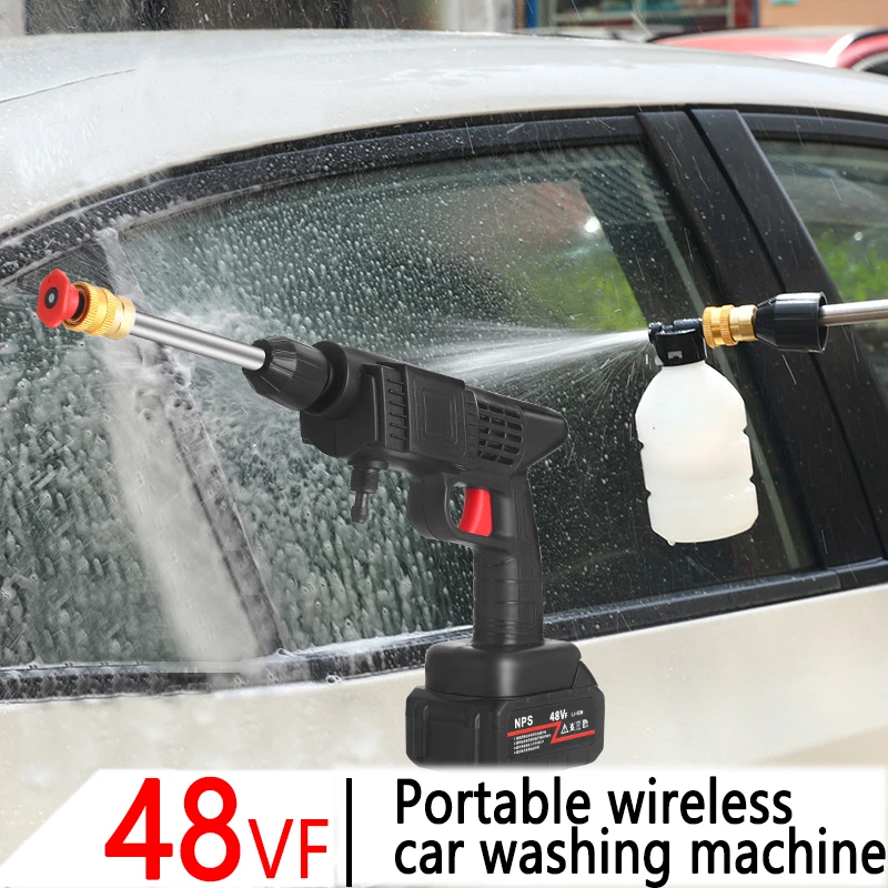 300W Wireless High Pressure Car Wash Washer Gun Foam Generator Water