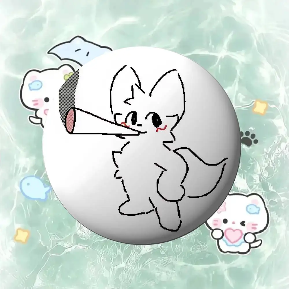 Süße B-boykisser Silly Cat Abzeichen Weißblech Soft Button Pin Brosche Metall Abzeichen Custom Schmuck Zubehör Hut Tasche Revers – Detail 26