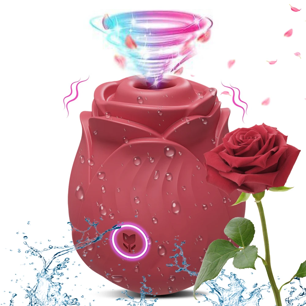 Female Sex Toy Clit Sucker Vibrator Rose-Sucking for Women Nipples Clitoris Vacuum Stimulator