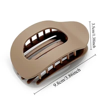 Pince à cheveux PC pour femmes, nouveau Design léopard mat incurvé plat, Barrettes de coiffure en acrylique couché, accessoires pour cheveux 4