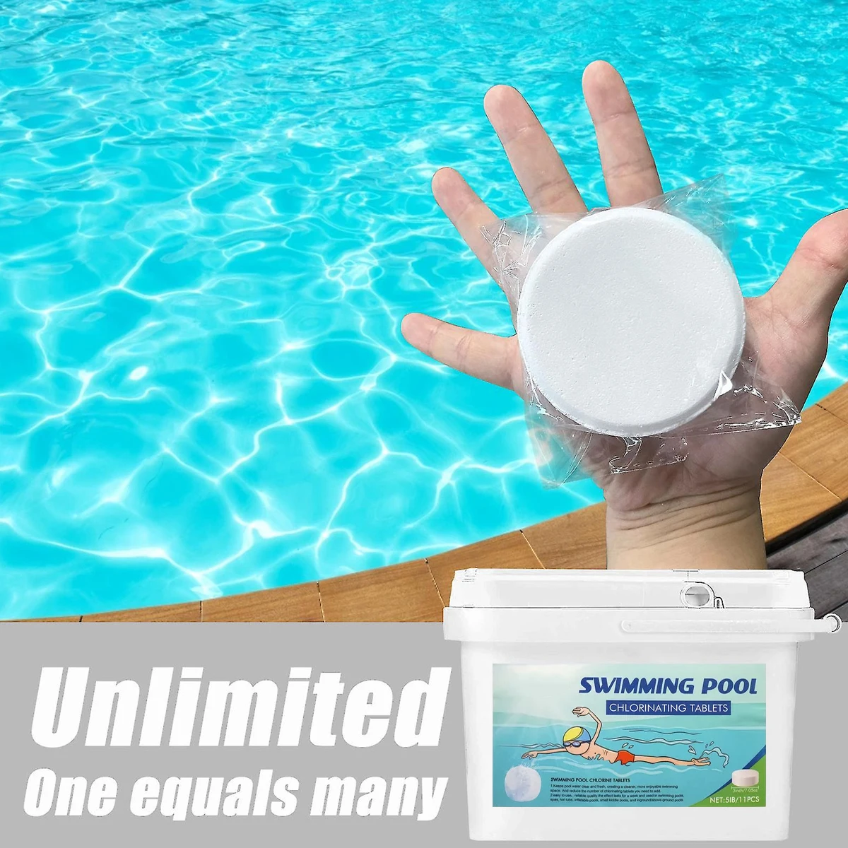Pool Chlorine Tablets 3 Inch 40Lbs Stabilized For Hot Tubs Swimming Pools Spas Slow Dissolving