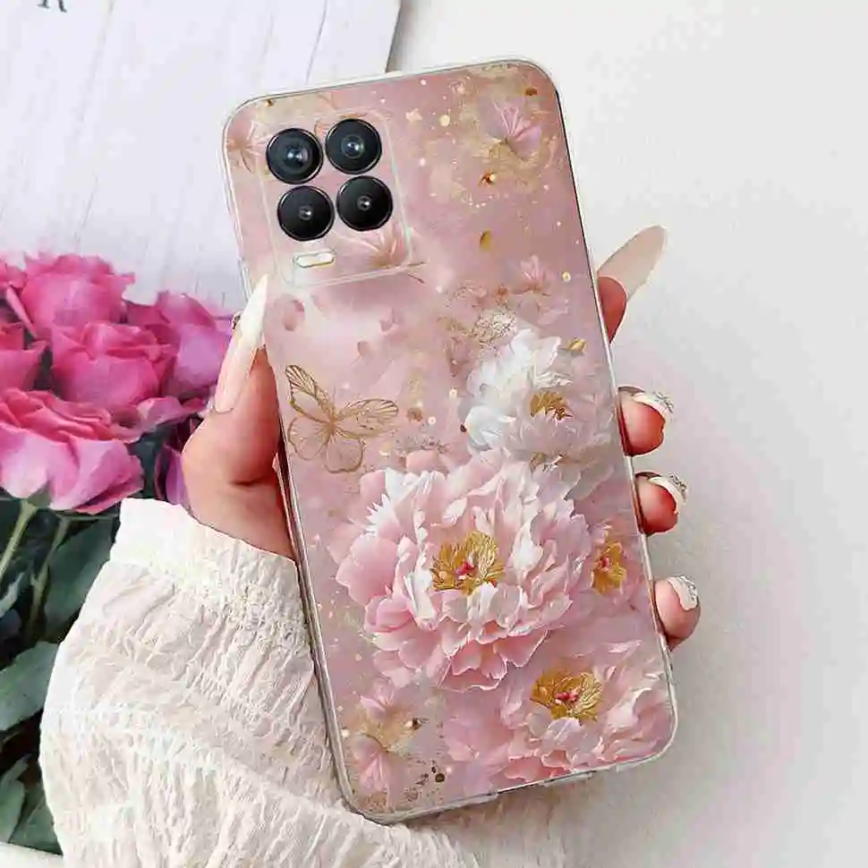 Floral Print Soft Silicone TPU Phone Case - Elegant Protective Cover