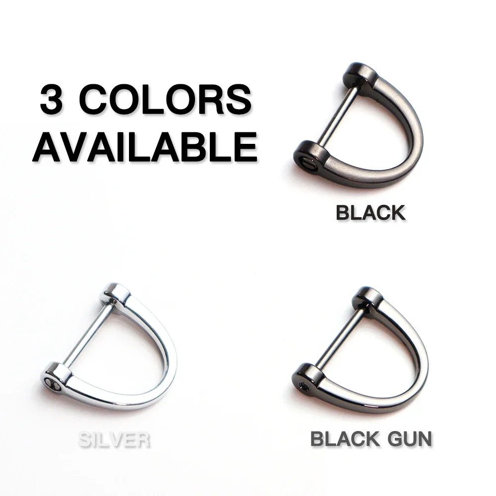 100pcs Horseshoe Clasp Metal Car Key Ring Horseshoe Buckle Zinc Alloy D-Type Buckle Metal Hardware Simple Practical Accessories