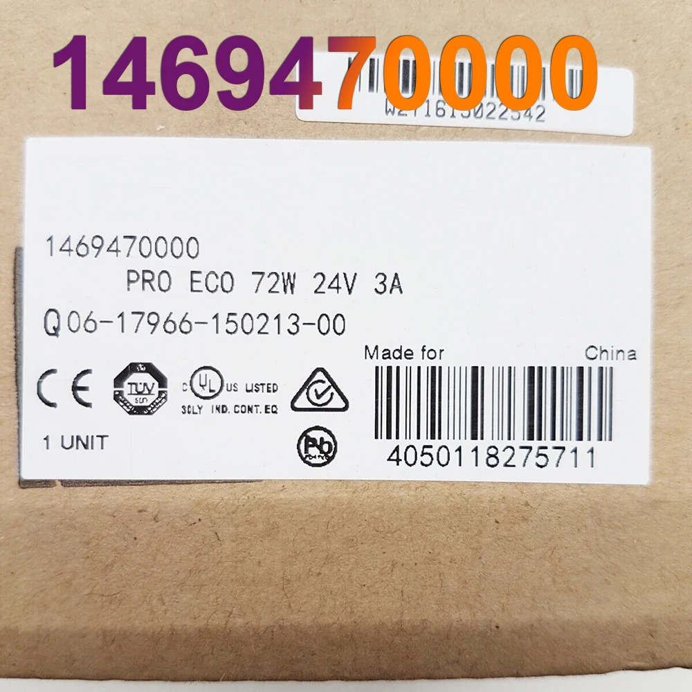 

New PRO ECO 72W 24V 3A Rail Power Supply For Weidmüller Switching Power Supply Module 1469470000